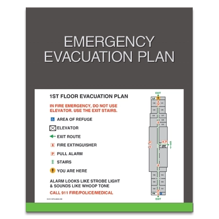 Standard Entrance Evacuation Plans - CA Compliant