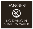 State Pool Sign - No Diving - Maryland Compliant