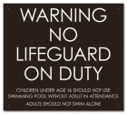 State Pool Sign - No Lifeguard - Massachusetts Compliant