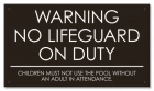 State Pool Sign - No Lifeguard - Minnesota Compliant