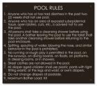 State Pool Sign - Pool Rules - Indiana Compliant