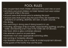 State Pool Sign - Pool Rules - Maine Compliant
