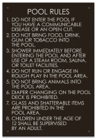 State Pool Sign - Pool Rules - Wisconsin Compliant