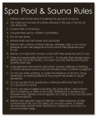 State Pool Sign - Spa Rules - DC Compliant