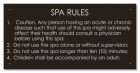 State Pool Sign - Spa Rules - Missouri Compliant