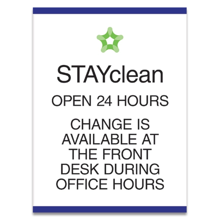 STAYclean Laundry Sign
