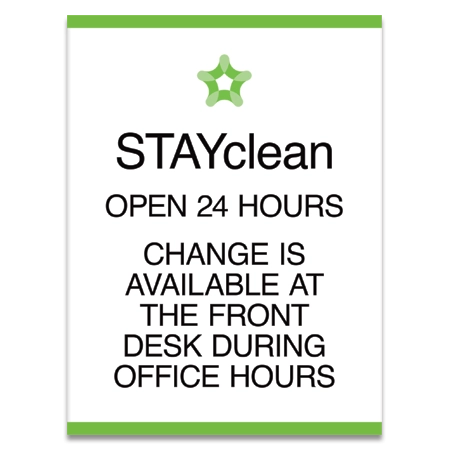 STAYclean Laundry Sign