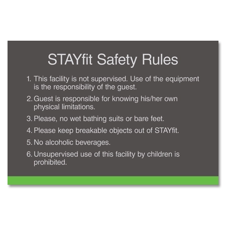 STAYfit Safety Rules