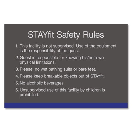 STAYfit Safety Rules