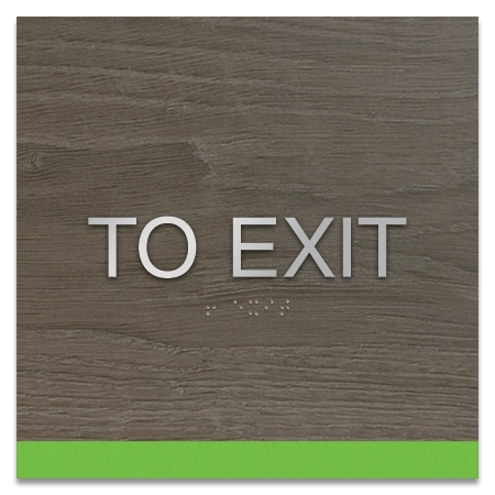 "To Exit" Egress Sign - CA Compliant