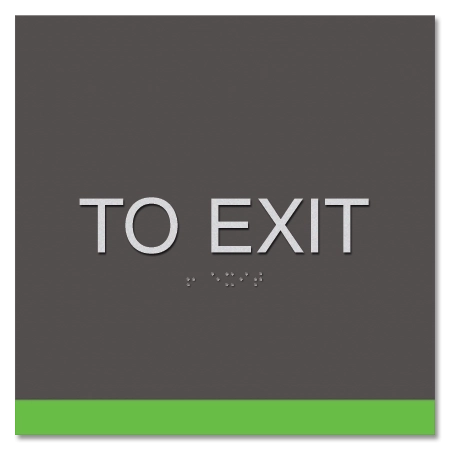 To Exit Egress Sign - CA Compliant