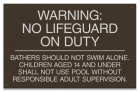 Utah No Lifeguard Pool Sign