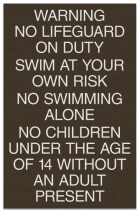 Virginia No Lifeguard Sign