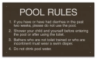 Virginia Pool Rules Sign