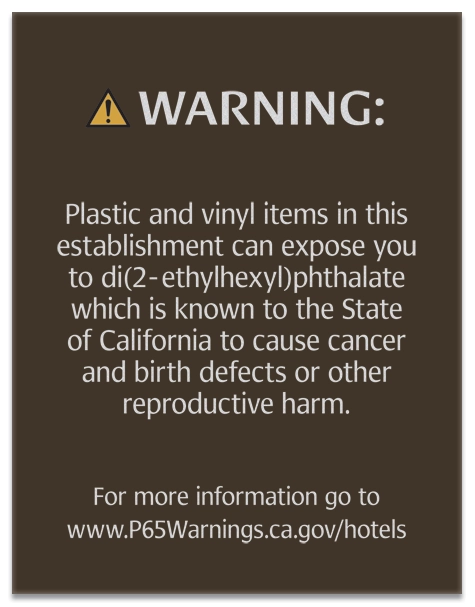 Warning Sign: Plastic and Vinyl
