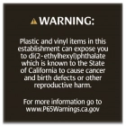 Warning Sign: Plastic and Vinyl