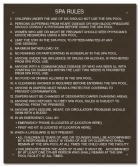 Washington Spa Rules Sign