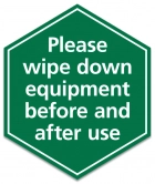 "Wipe Down Equipment" Vinyl Decal