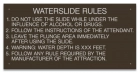 Wisconsin Waterslide Rules Sign