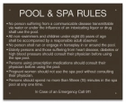 Wyoming Pool & Spa Rules Sign