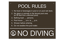 Pool/Spa Signs