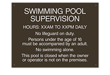 Pool/Spa Signs