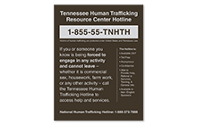 Human Trafficking Signs