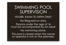Pool/Spa Signs