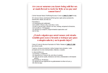 Human Trafficking Signs