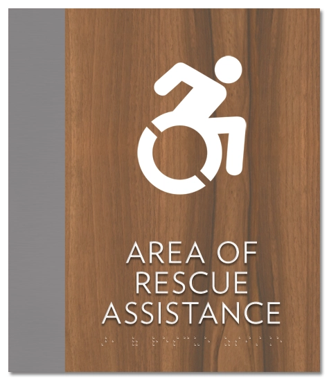 Area of Rescue Assistance Sign - NYC Compliant