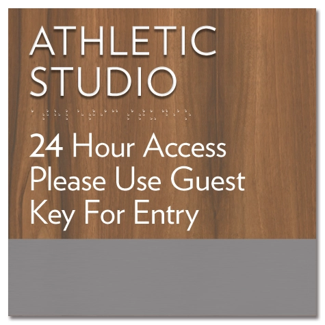Athletic Studio Room Sign