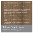 Athletic Studio Rules