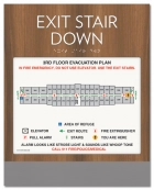 California Egress Sign w/Evac Map