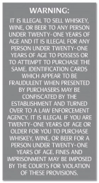 Colorado Alcohol Age Warning Sign