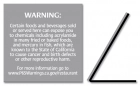 EaselWarning Sign: Foods and Beverages