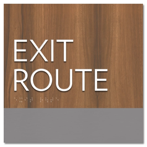"Exit Route" Egress Sign