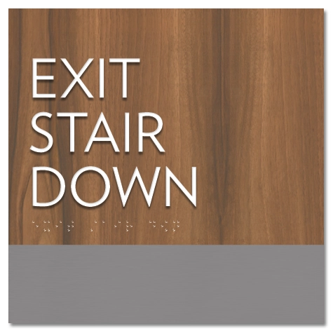 "Exit Stair Down" Egress Sign