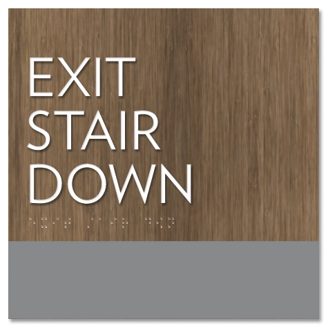 "Exit Stair Down" Egress Sign