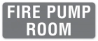 Fire Pump Room Label