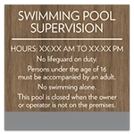 Front Desk Pool Supervision Sign - NJ Compliant