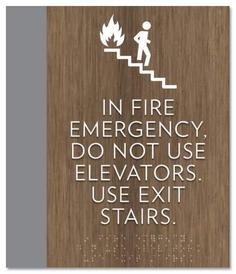 In Fire Emergency Sign