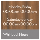 Interior Spa Hours Sign