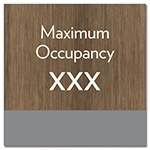 Maximum Occupancy Sign