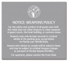 'Notice: Weapons Policy' Sign w/Symbol - FL Compliant - Celtec Version