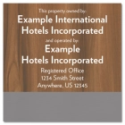 Owner/Operator Plaque