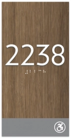 Room Number Sign w/Dynamic ISA Symbol