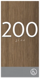 Room Number Sign w/ ISA Symbol