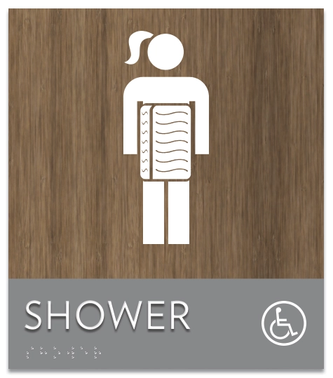 Shower Sign w/ Female Symbol & ISA