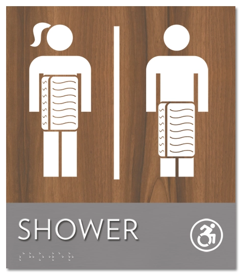 Shower Sign w/Unisex & Dynamic ISA Symbols