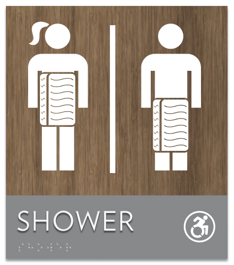Shower Sign w/Unisex & Dynamic ISA Symbols
